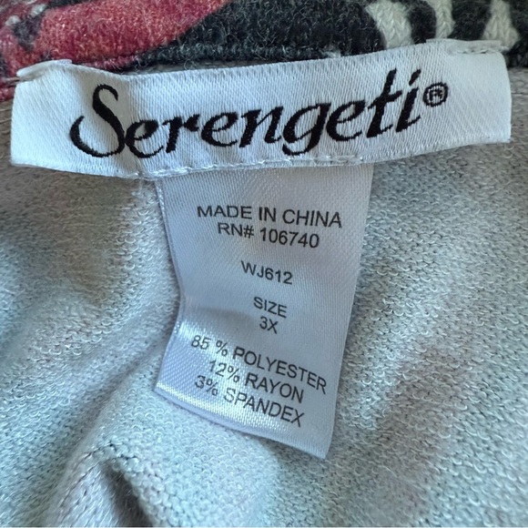 Serengeti Women's V Neck Tropical Nautical Size 3 Tunic Beach Hawaiian vibrant - Picture 10 of 13